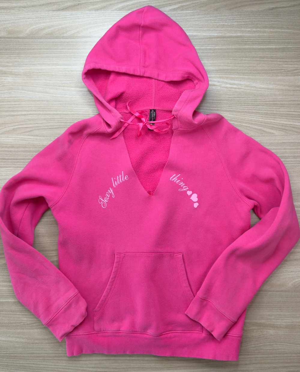 Victoria's Secret Sexy Little Things Women's Pink Hoodie Size L Sequin Floral